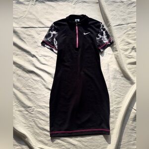 Nike Black Mini Athletic Dress with Pink Accents